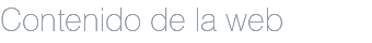 Contenido de la web